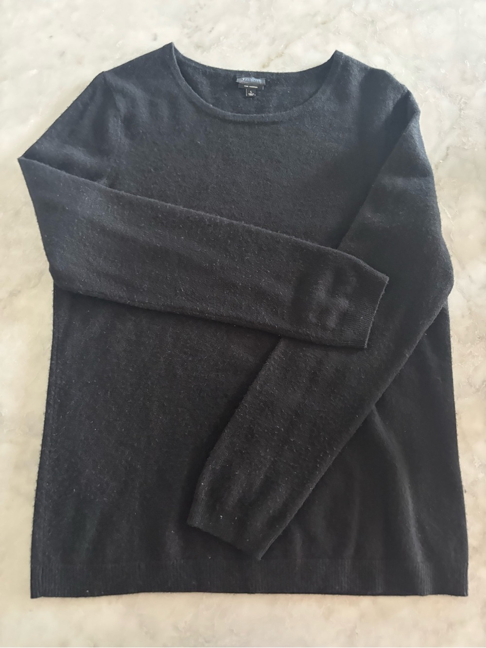 Talbots Pure Cashmere Black Women's Crewneck Sweater